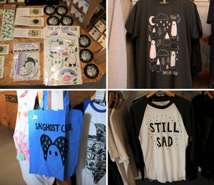 The Sad Ghost Club merch in Co-LAB bristol!