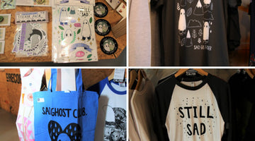 The Sad Ghost Club merch in Co-LAB bristol!